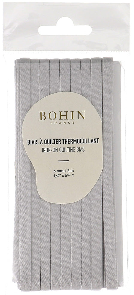 Biais à quilter thermocollant 6 mm x 5 m - Craie