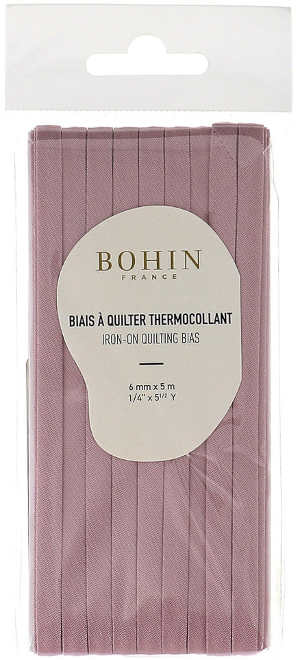 Biais à quilter thermocollant 6 mm x 5 m - Mauve clair