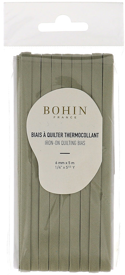 Biais à quilter thermocollant 6 mm x 5 m - Kaki