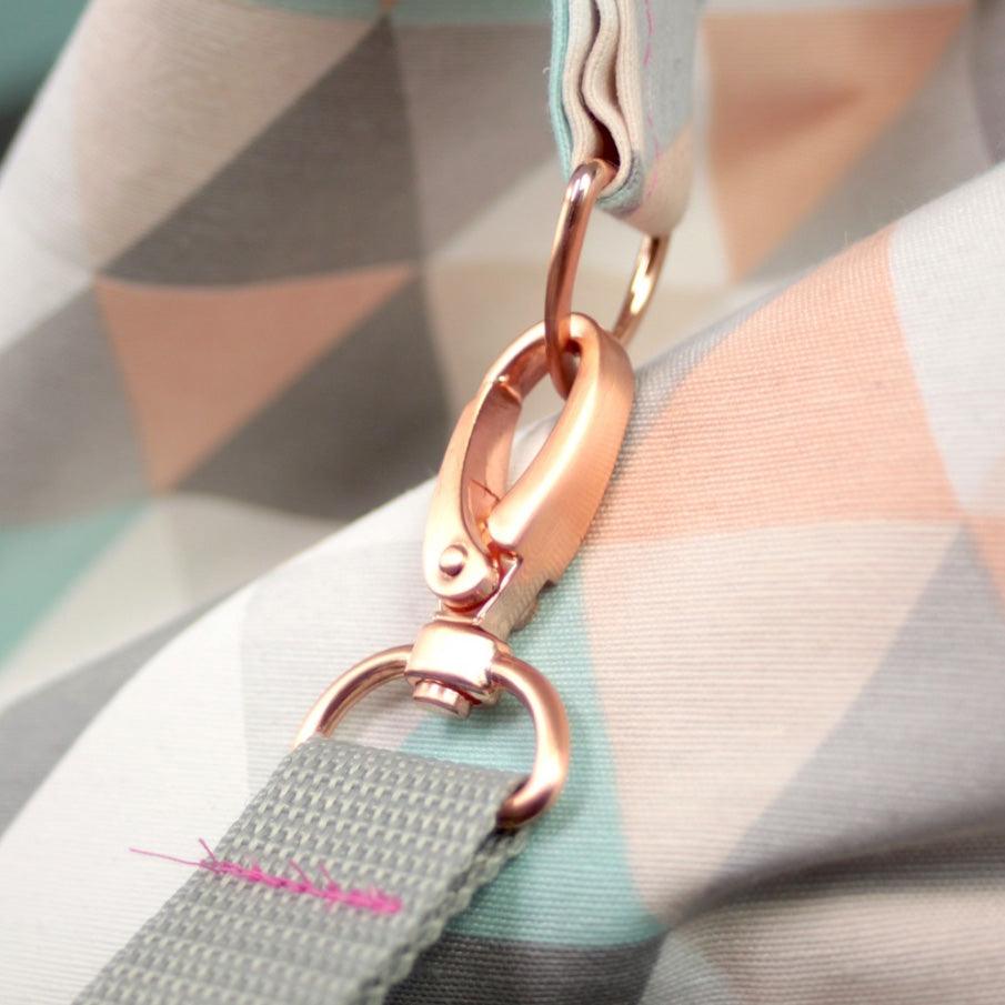 25 mm metal carabiner - Rose gold