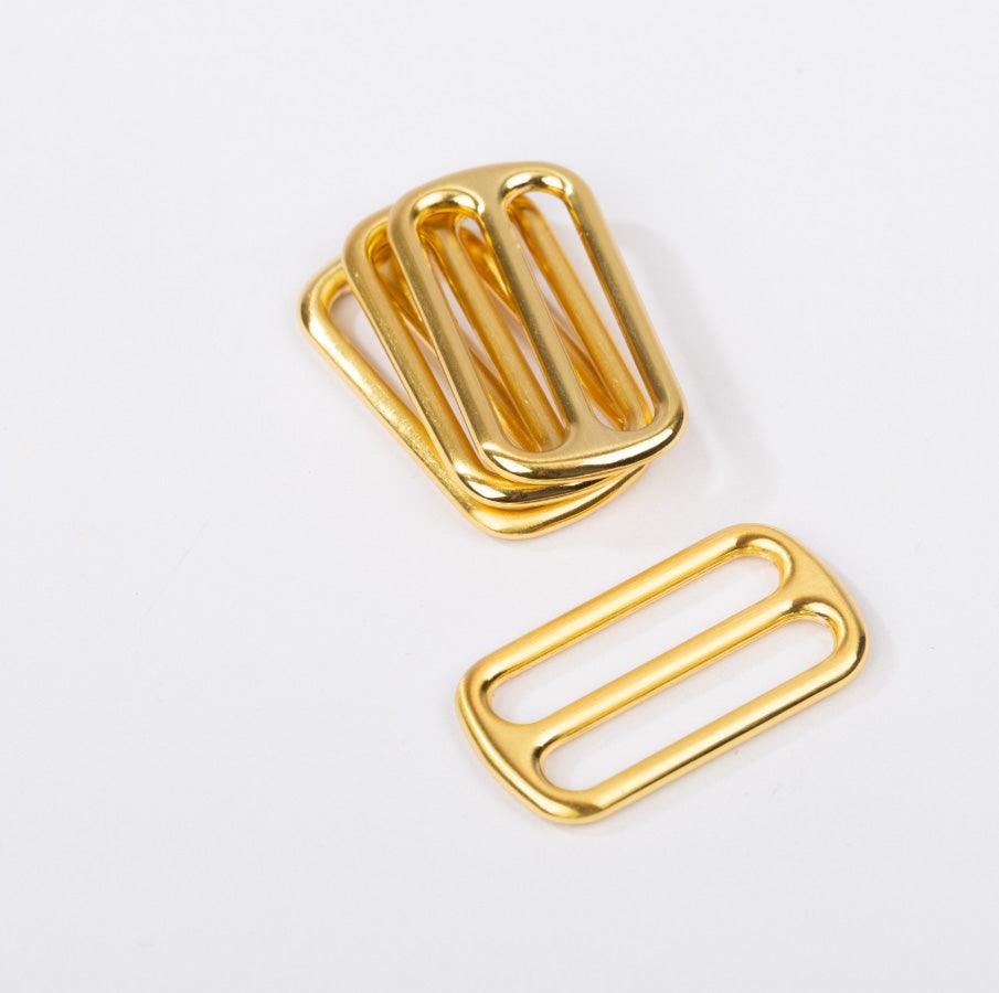 Metal sliding loop - gold 25 mm