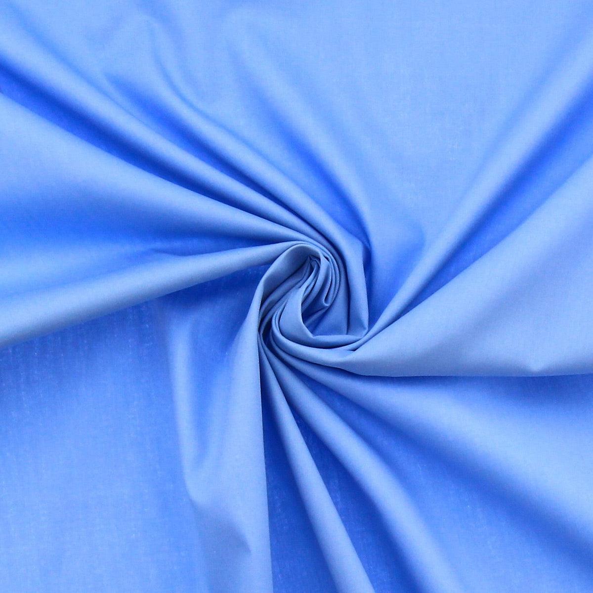 Cotton poplin fabric - Blue