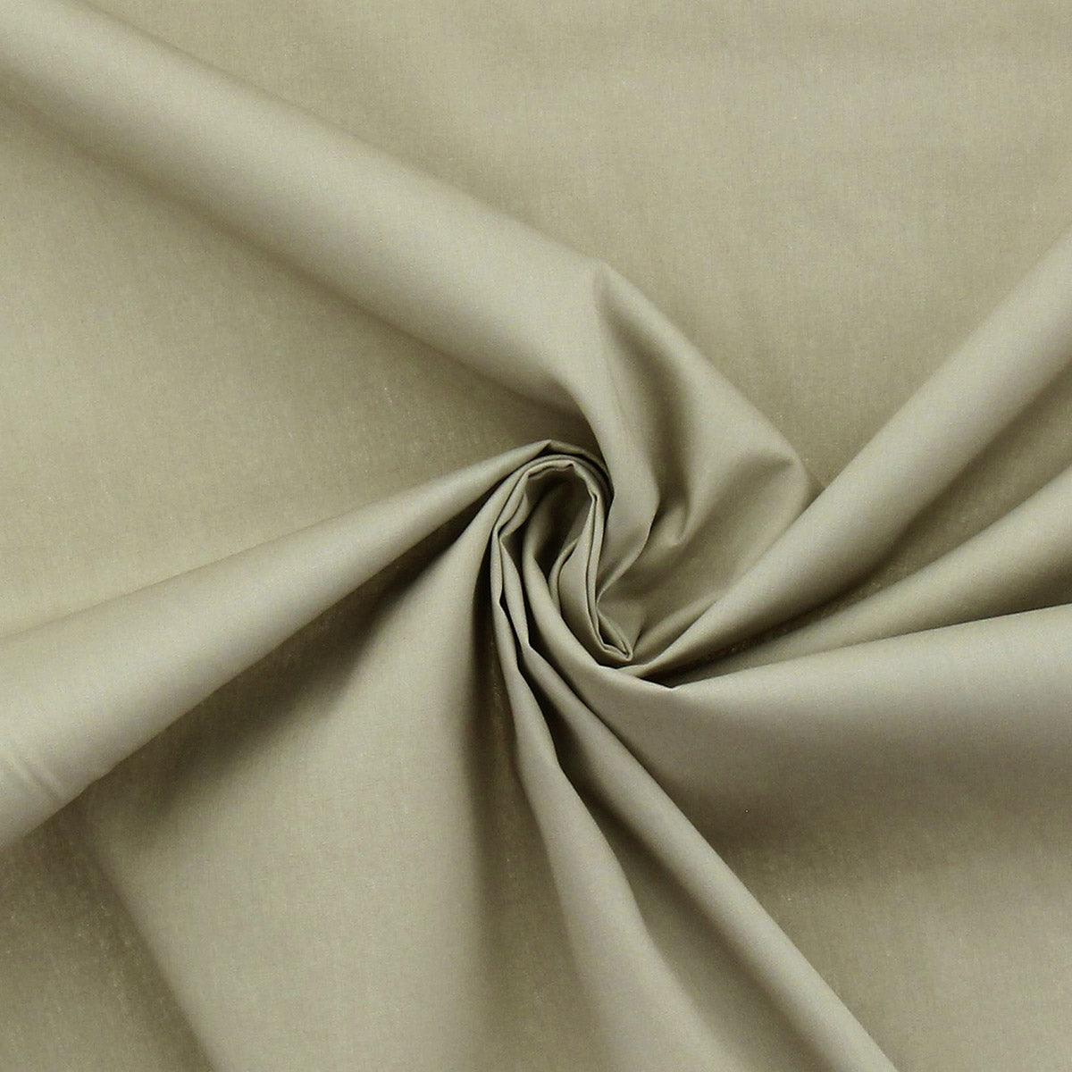 Cotton poplin fabric - putty