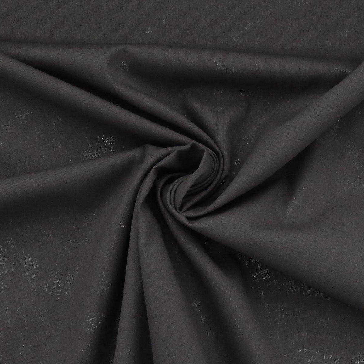 Cotton poplin fabric - Dark taupe