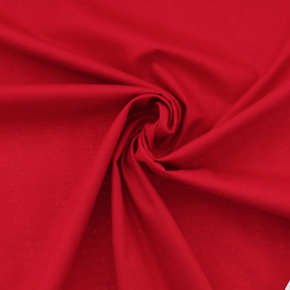 Cotton poplin fabric - Red