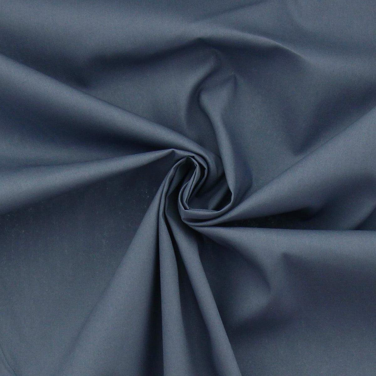 Cotton poplin fabric - Dark gray