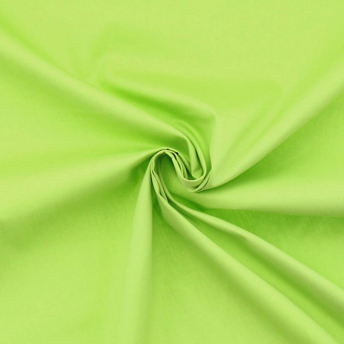 Cotton poplin fabric - apple green