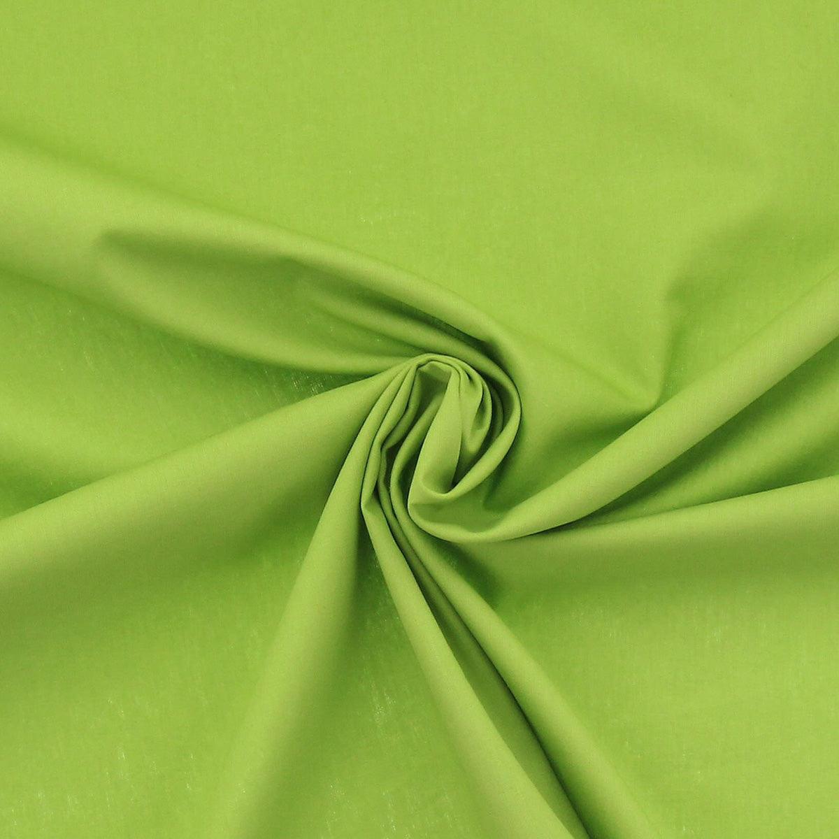 Cotton poplin fabric - Lime