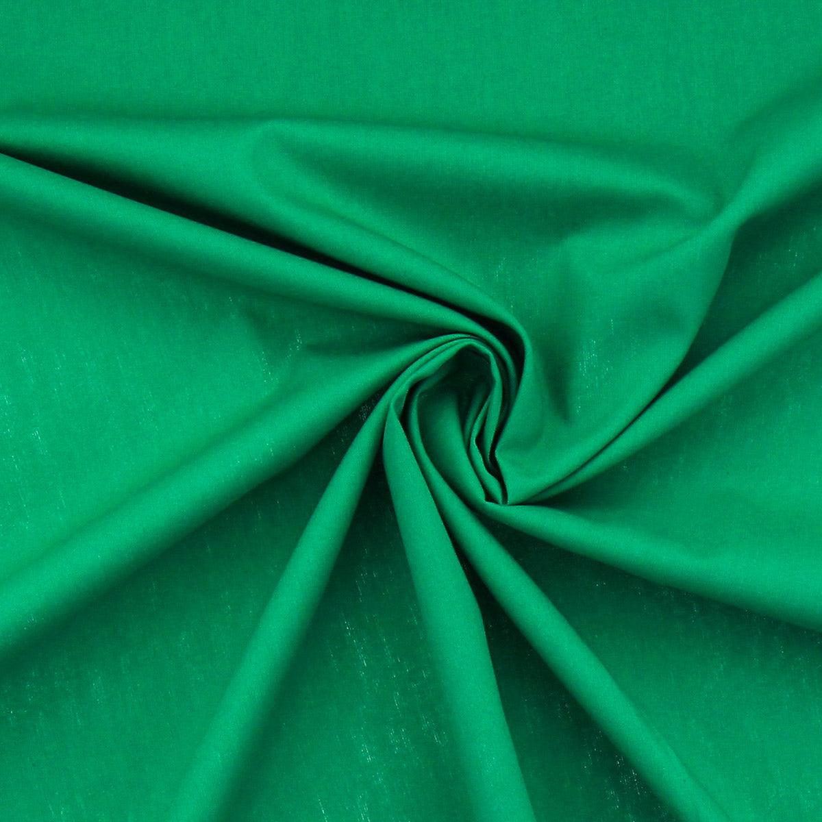 Cotton poplin fabric - grass green