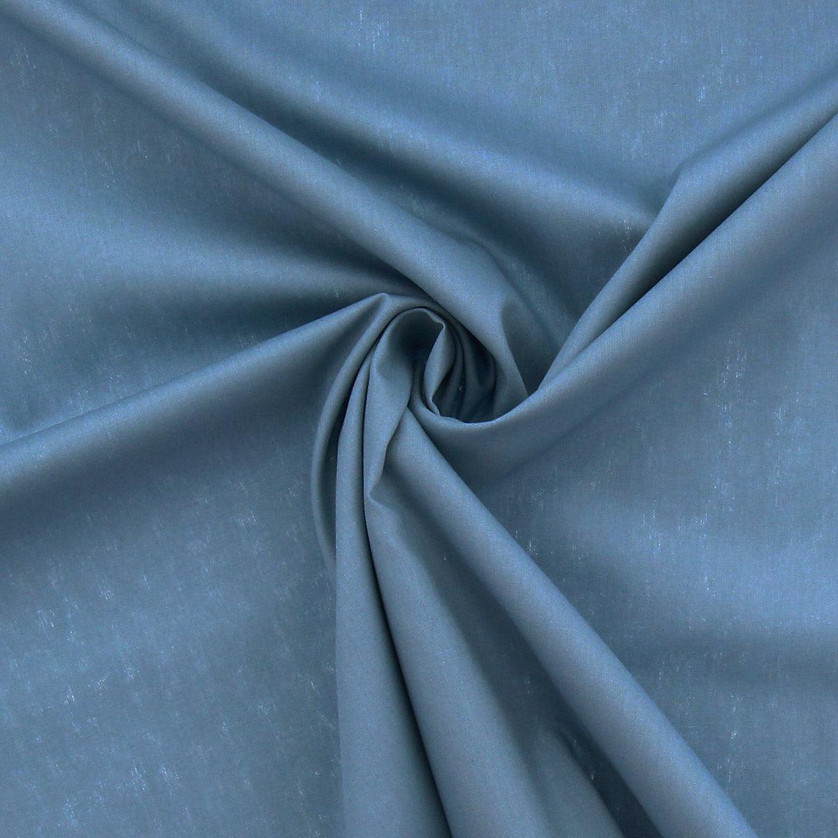 Tissu popeline de coton - Bleu acier