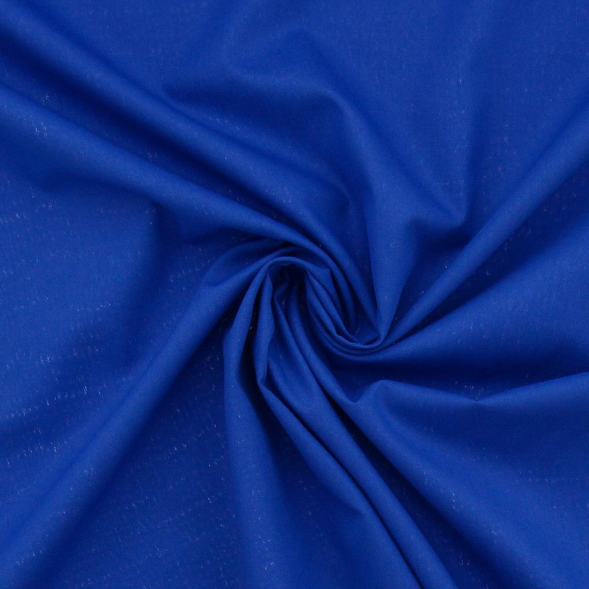 Tissu popeline de coton - Bleu cobalt