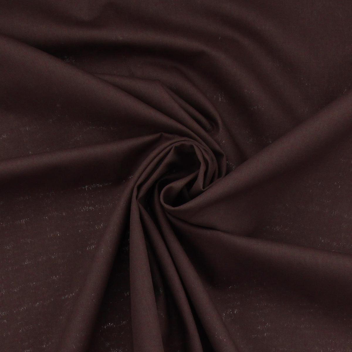 Cotton poplin fabric - brown