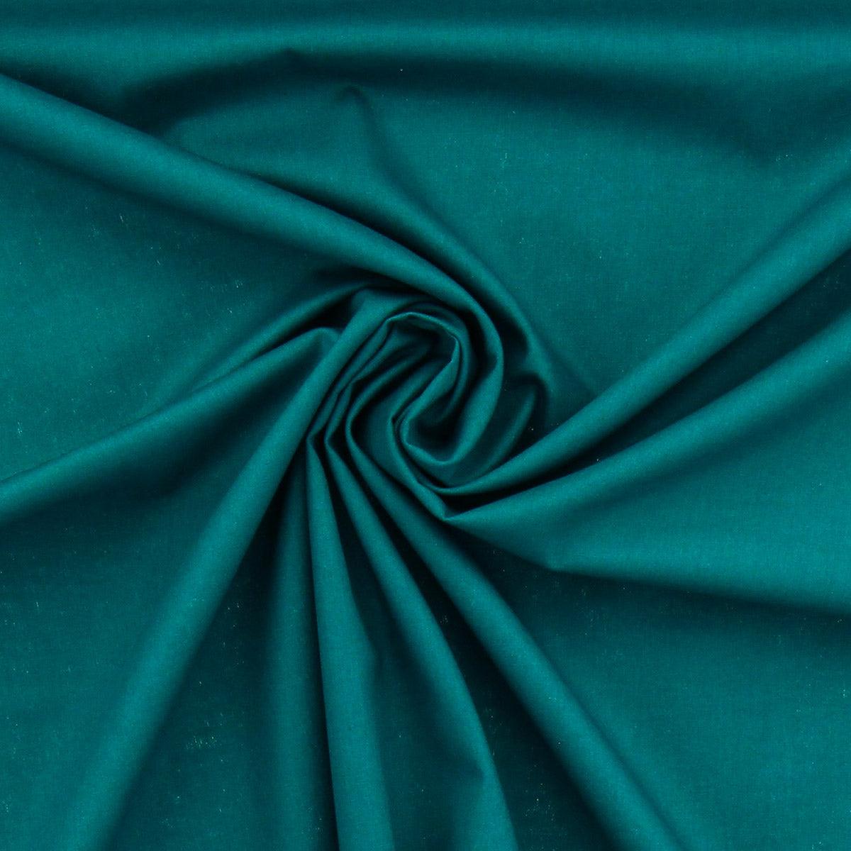 Cotton poplin fabric - Duck blue