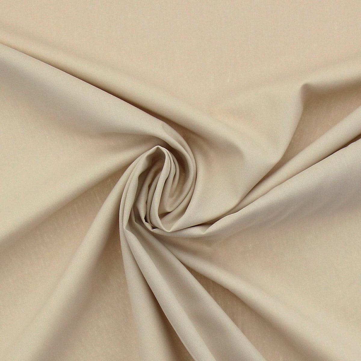 Cotton poplin fabric - light beige