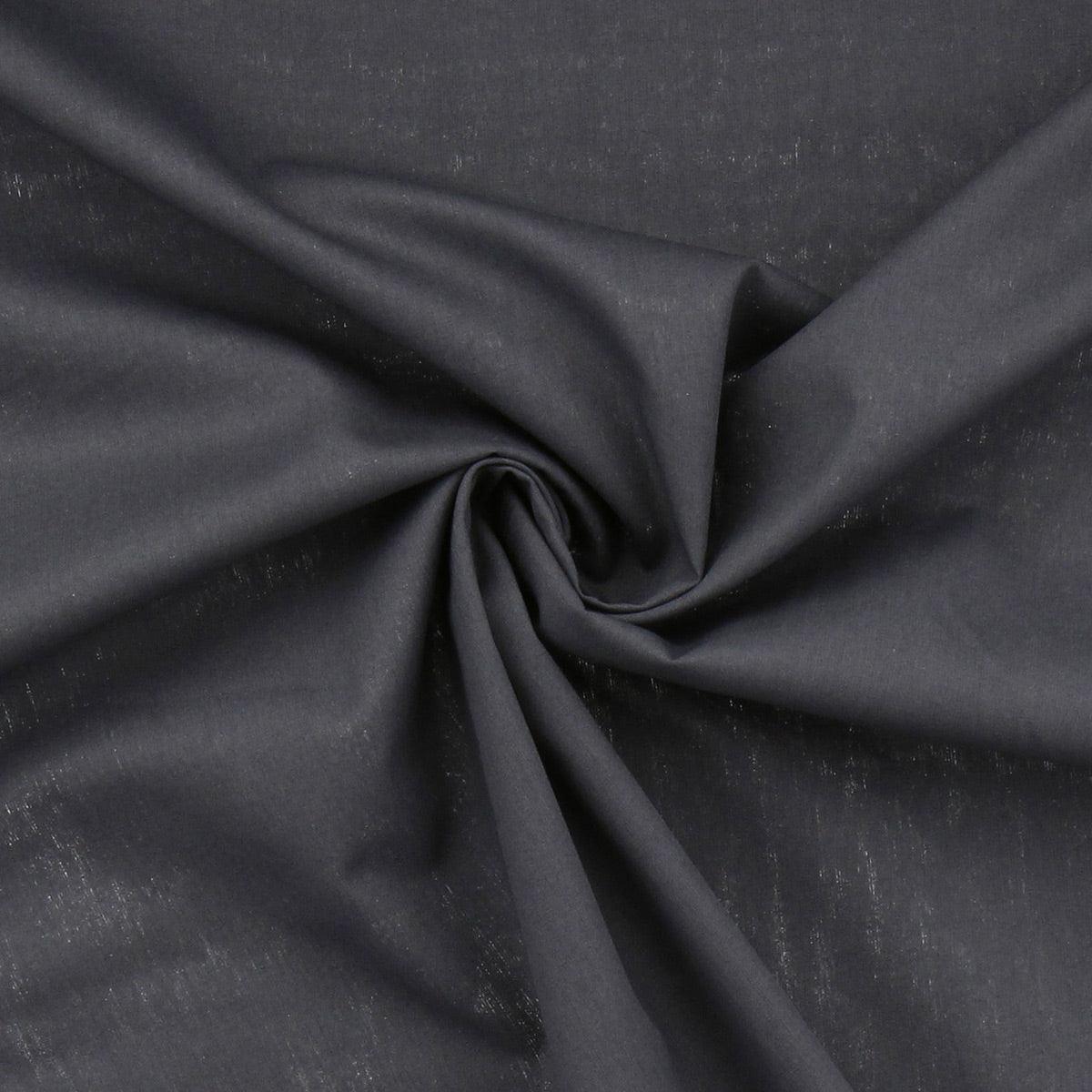 Tissu popeline de coton - Anthracite