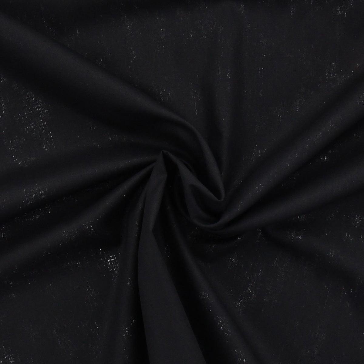 Cotton poplin fabric - Black