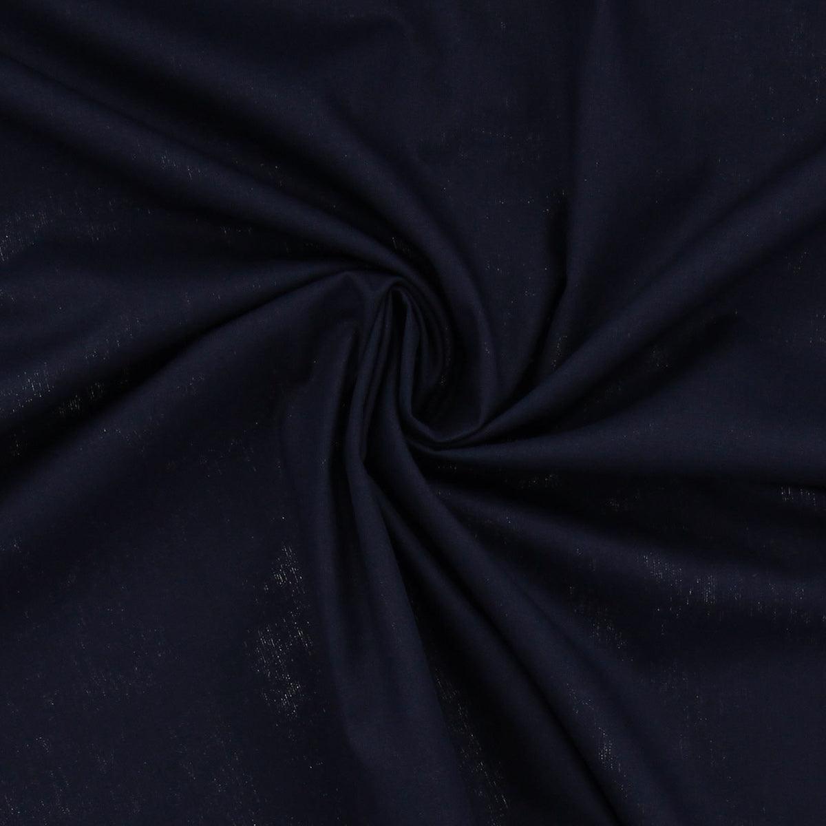 Cotton poplin fabric - navy blue