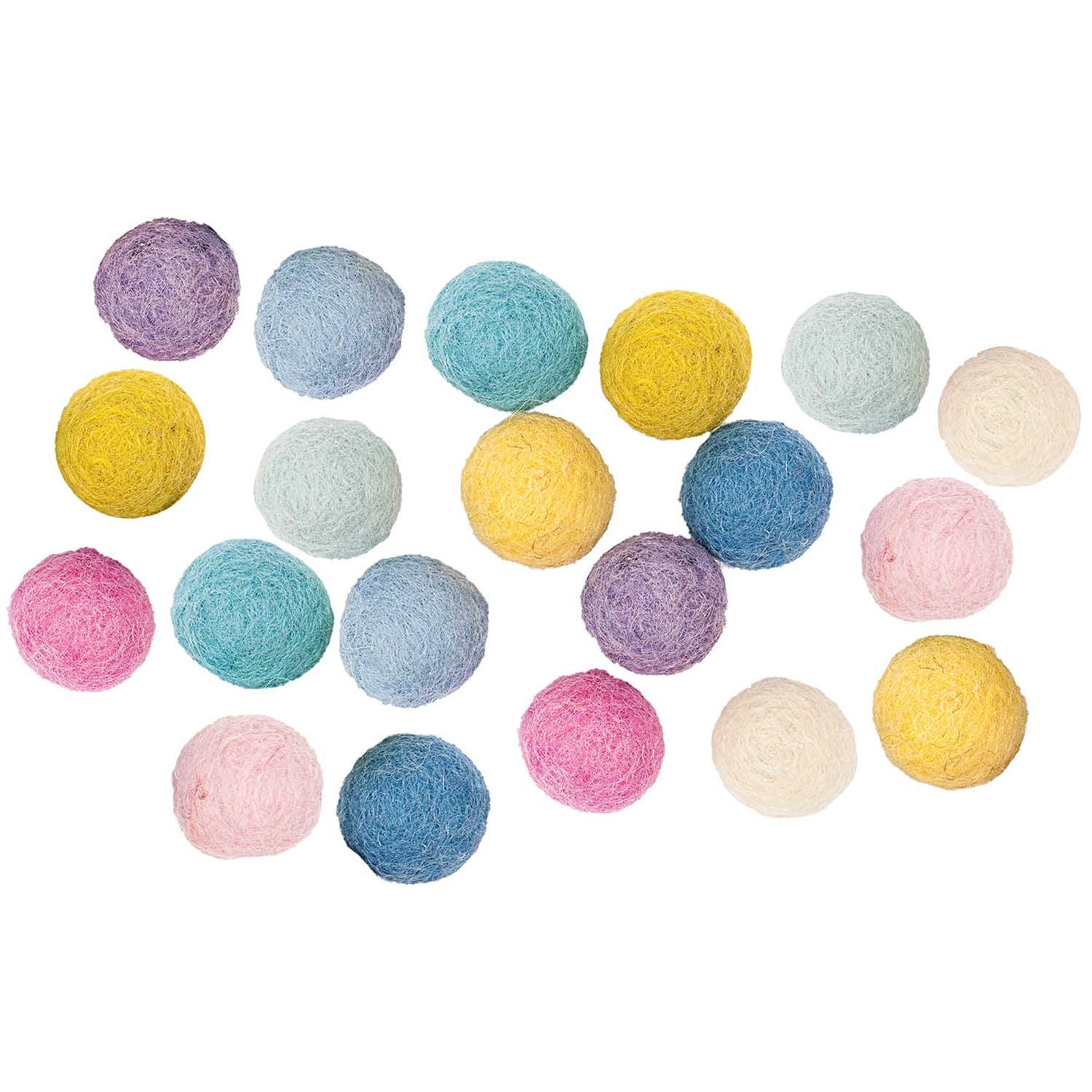 Felt balls - Pastel mixed