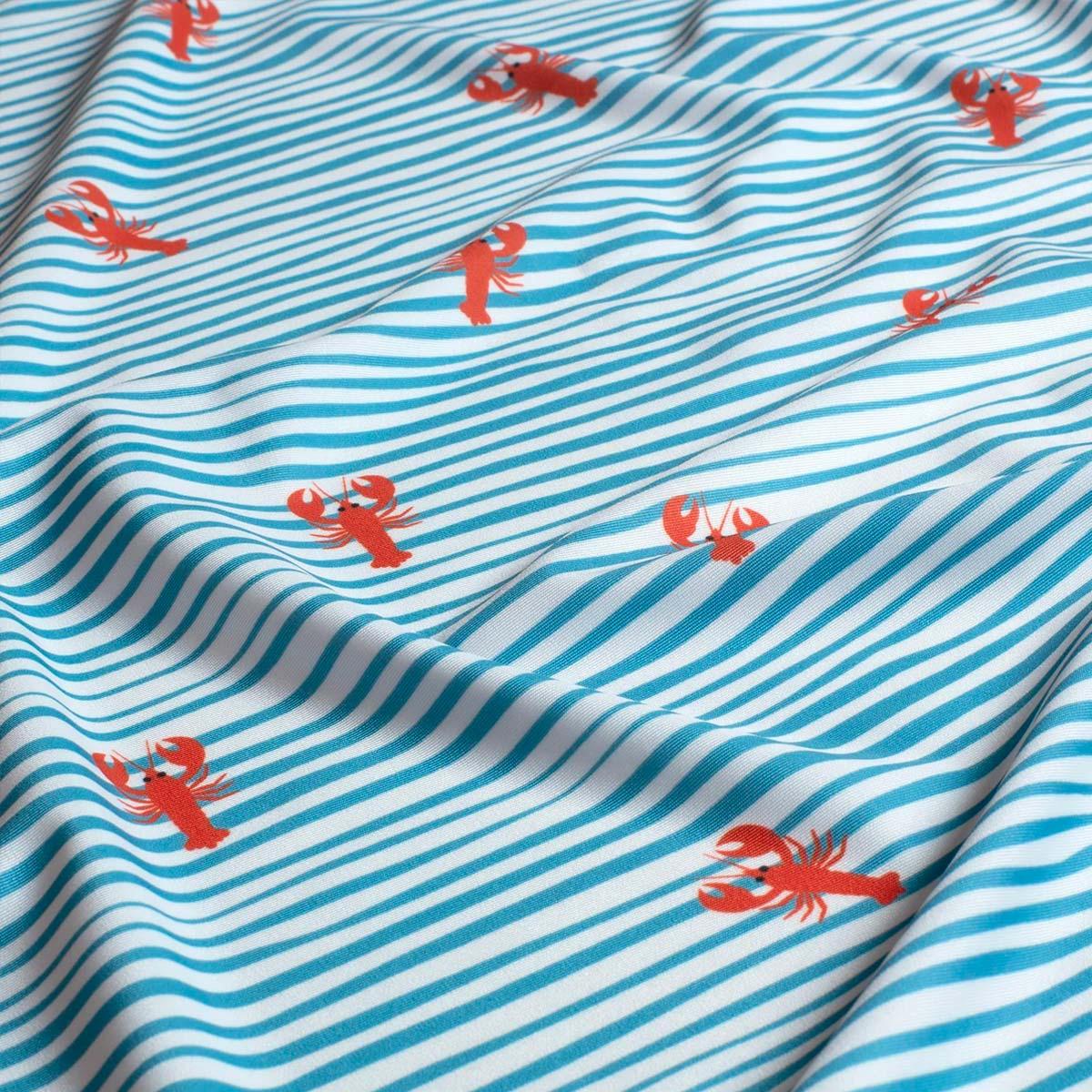 Tissu lycra maillot de bain - Homard rouge