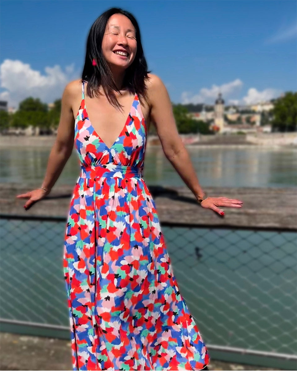 Tissu popeline de viscose Cherry - My Dress Made