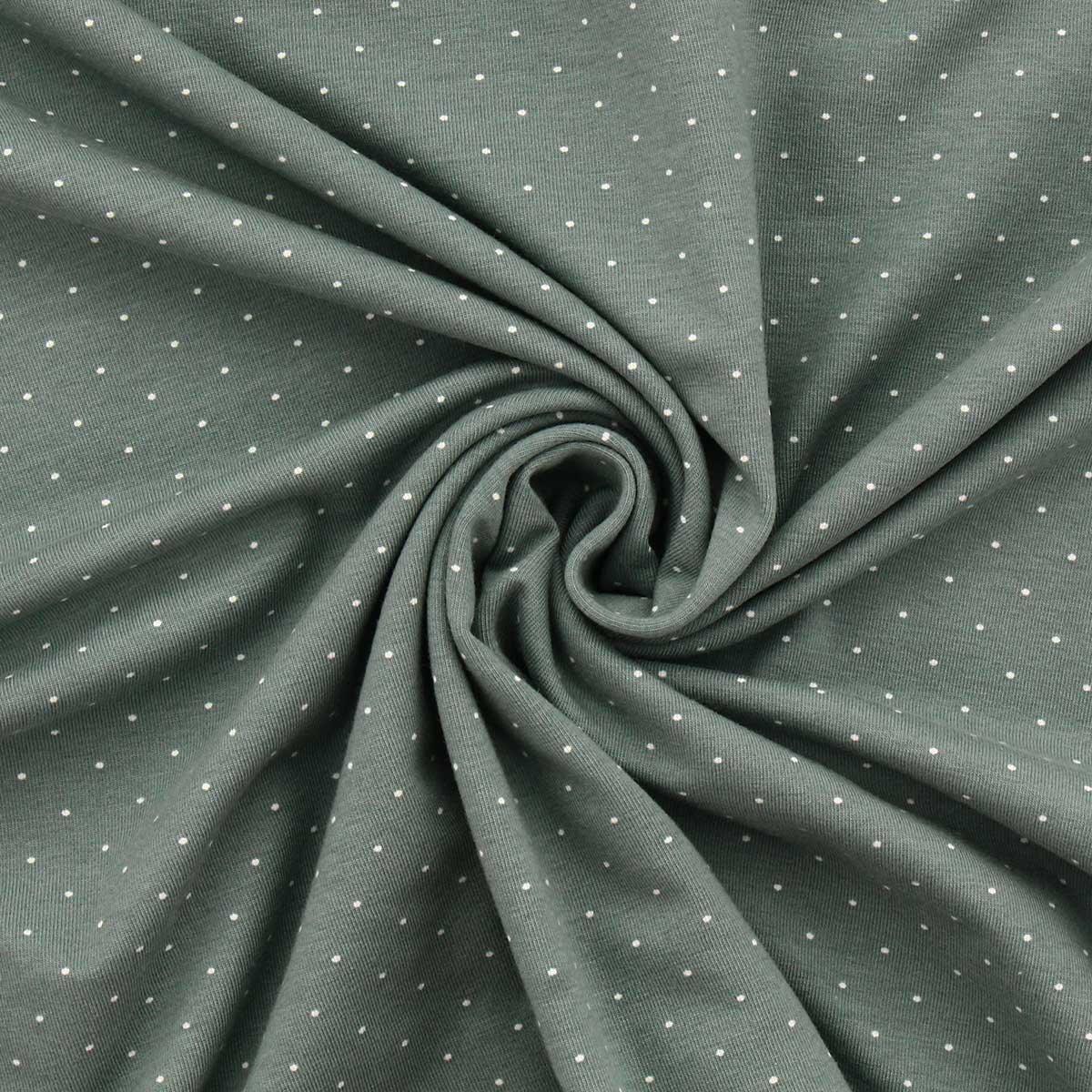 Tissu jersey mini pois - Gris foncé