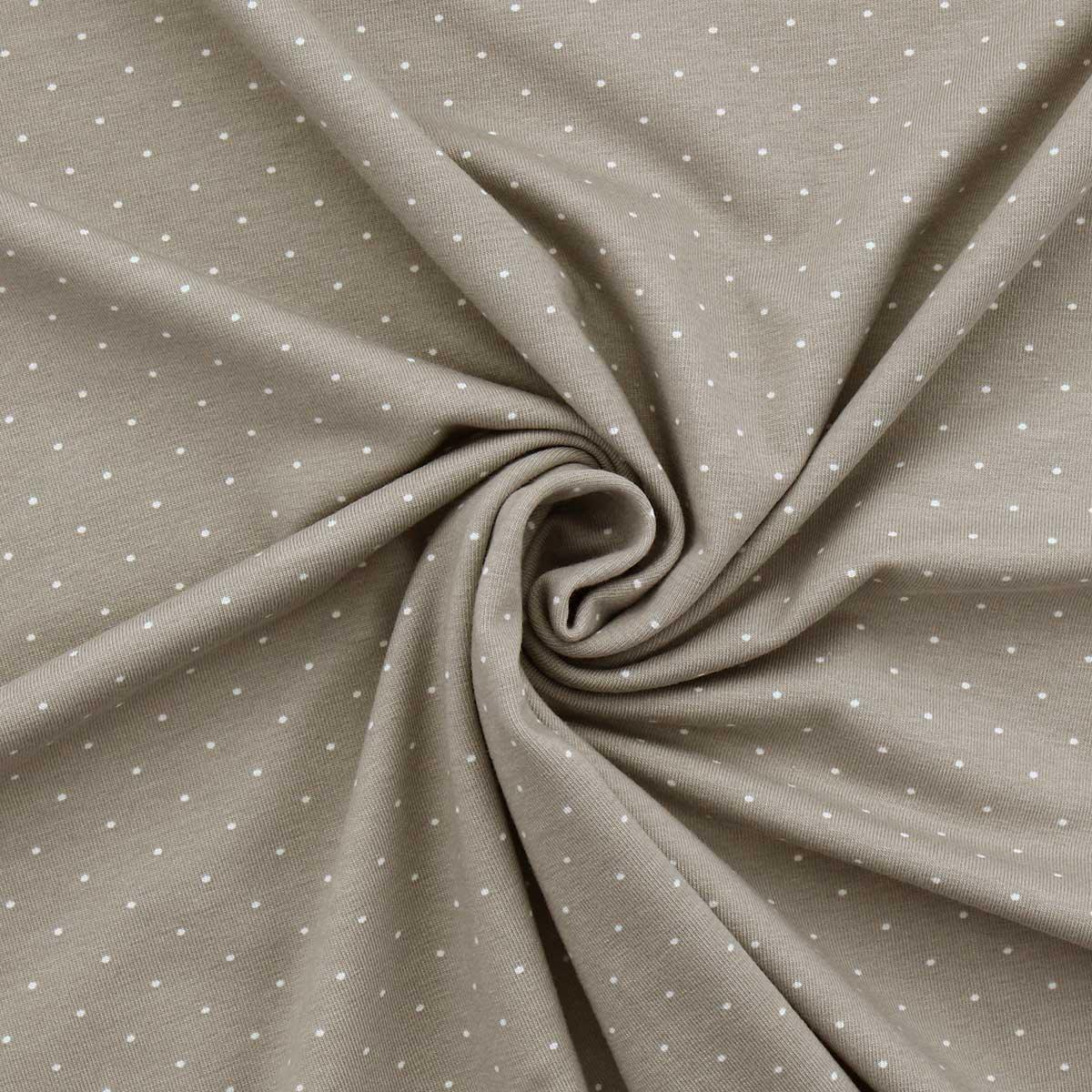 Mini pea jersey fabric - taupe