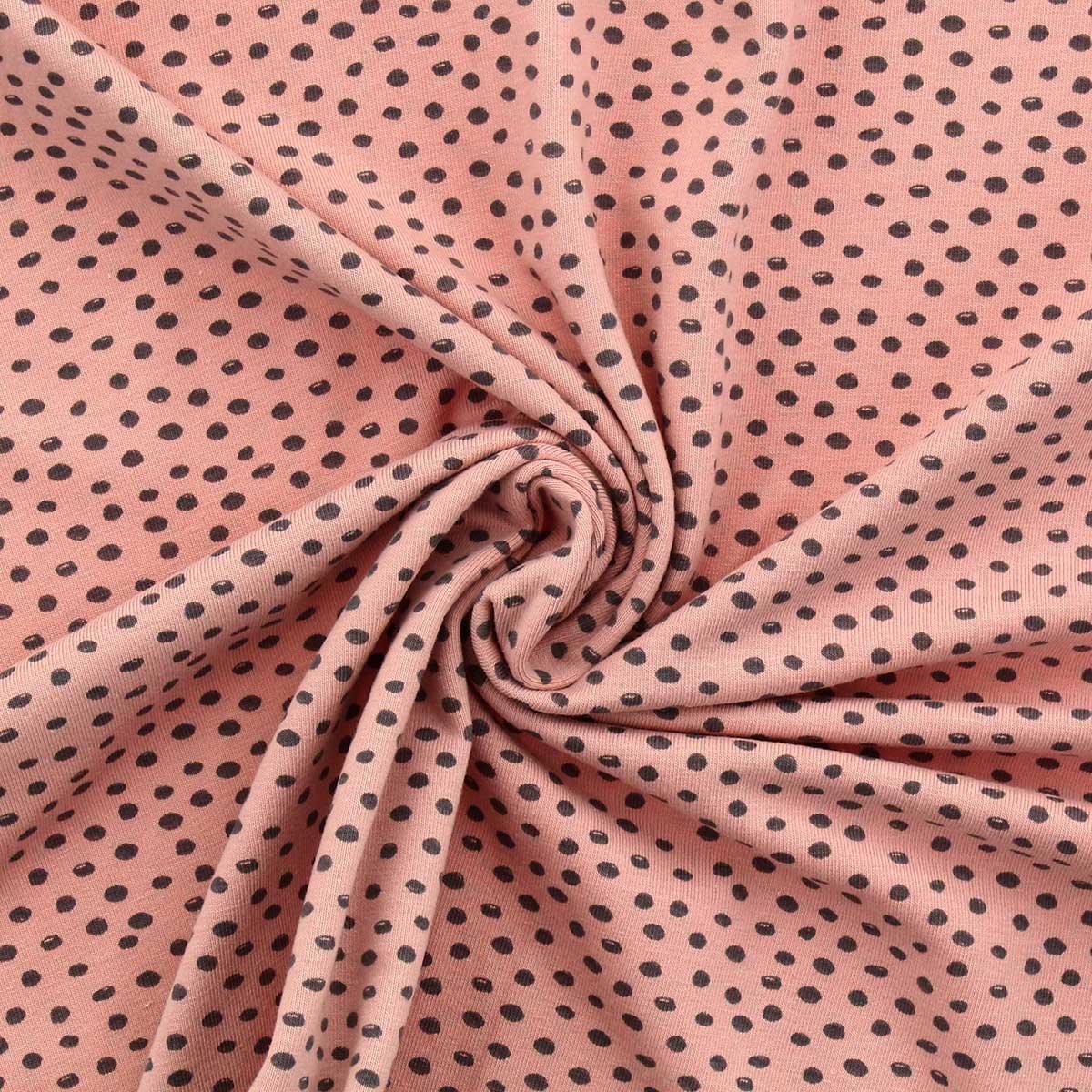 Tissu jersey pois léopard - Rose