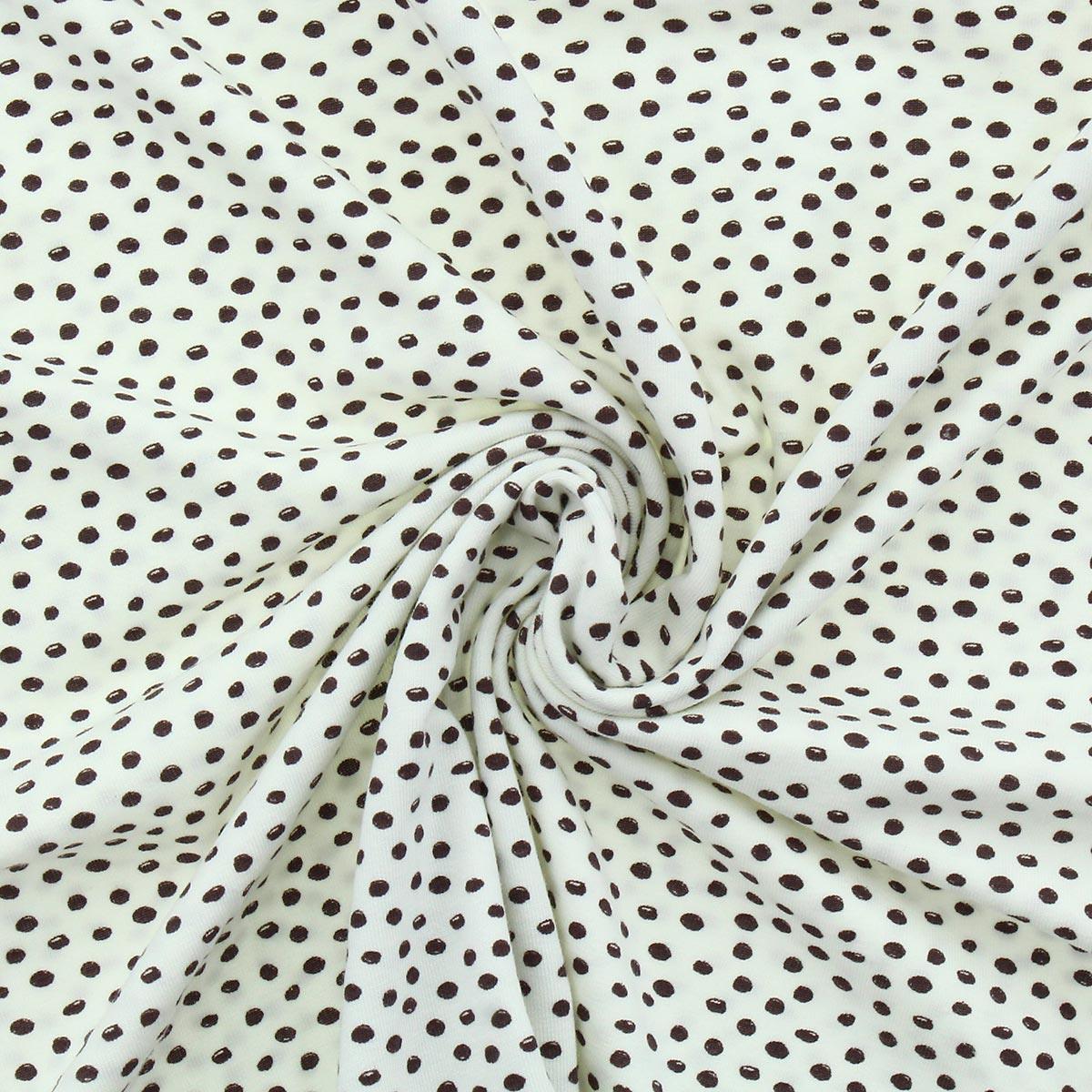 Jersey Pois Leopard - ecru fabric