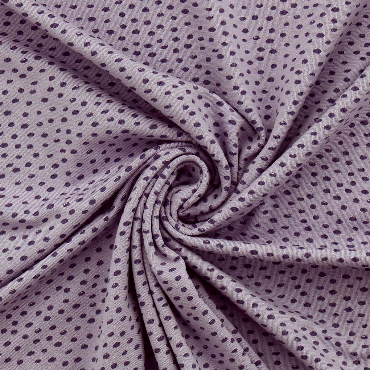 Tissu jersey pois léopard - Violet