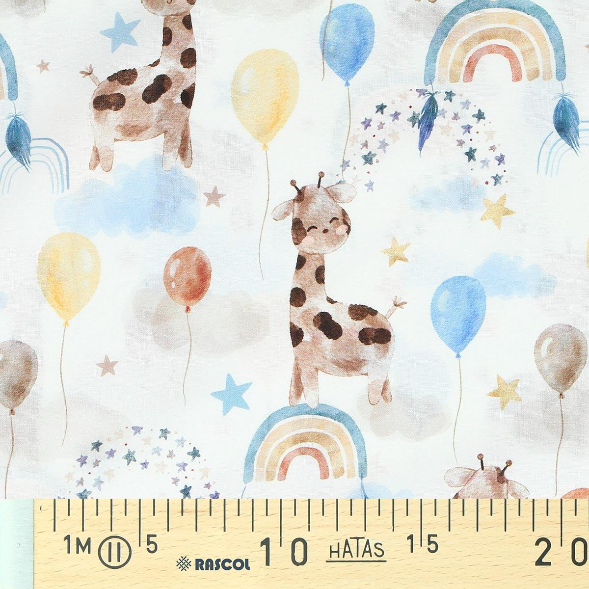 Cotton poplin fabric - Giraffe