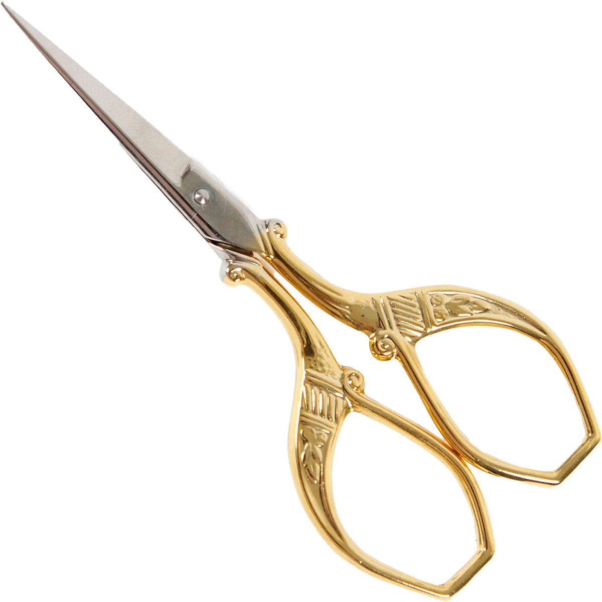 Embroidered scissors golden peacock dmc 9 cm