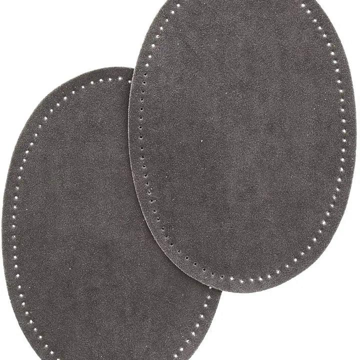 Paar thermokollante Ellbogen und Knie - Imitation Daim Dark Grey