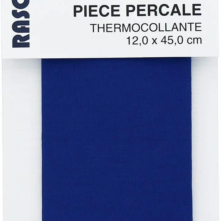 Percale thermocollante pour réparation - Bleu roy