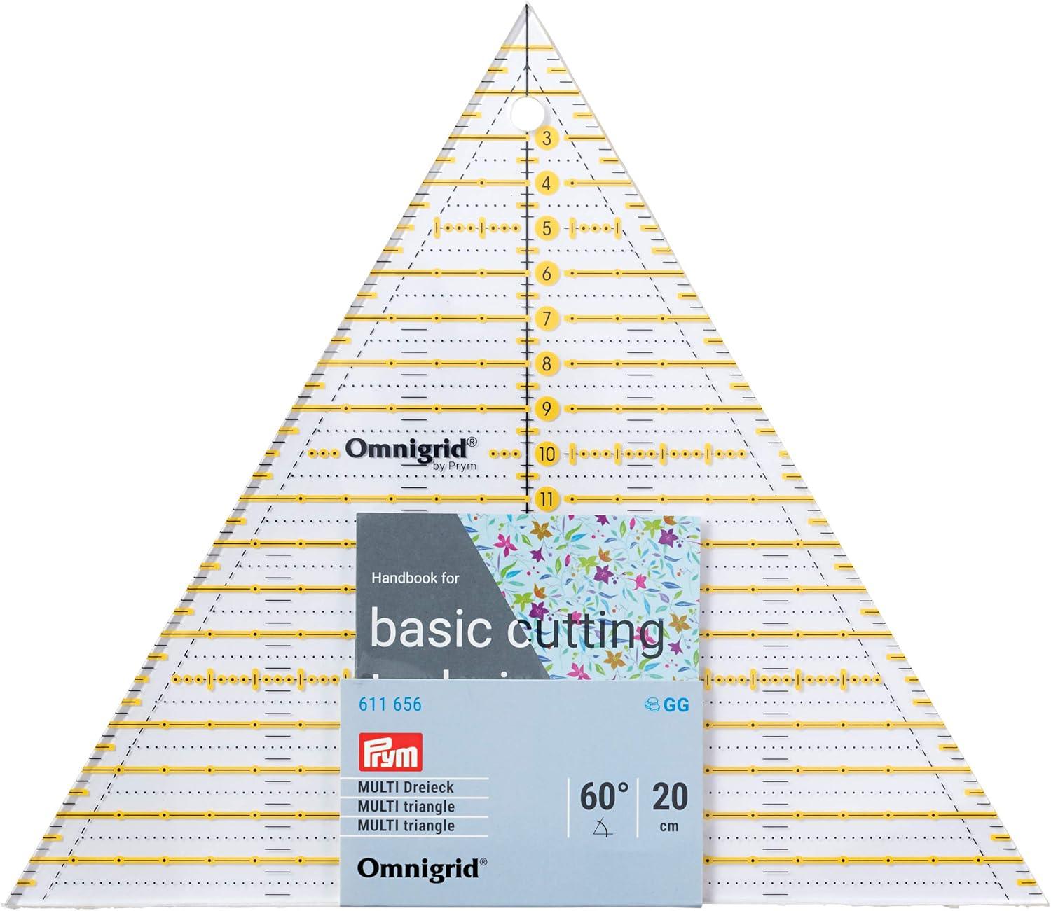 Patchwork -Regel Omnigrid Dreieck 60 ° 20 cm