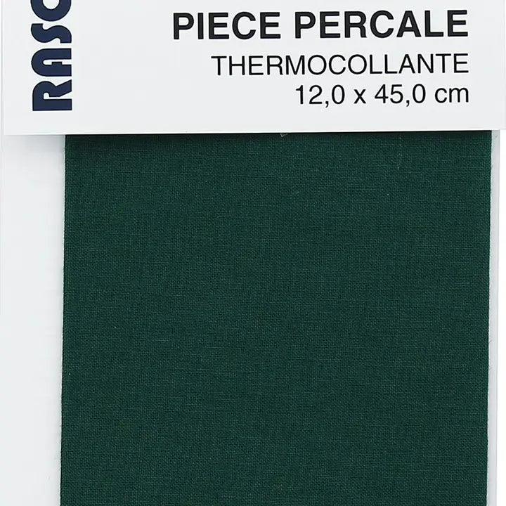 Thermocollant percale for repair - green fir