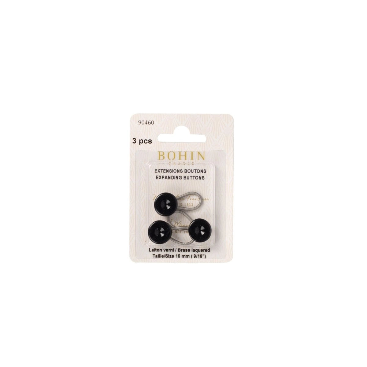 Set of 3 extension buttons - Black