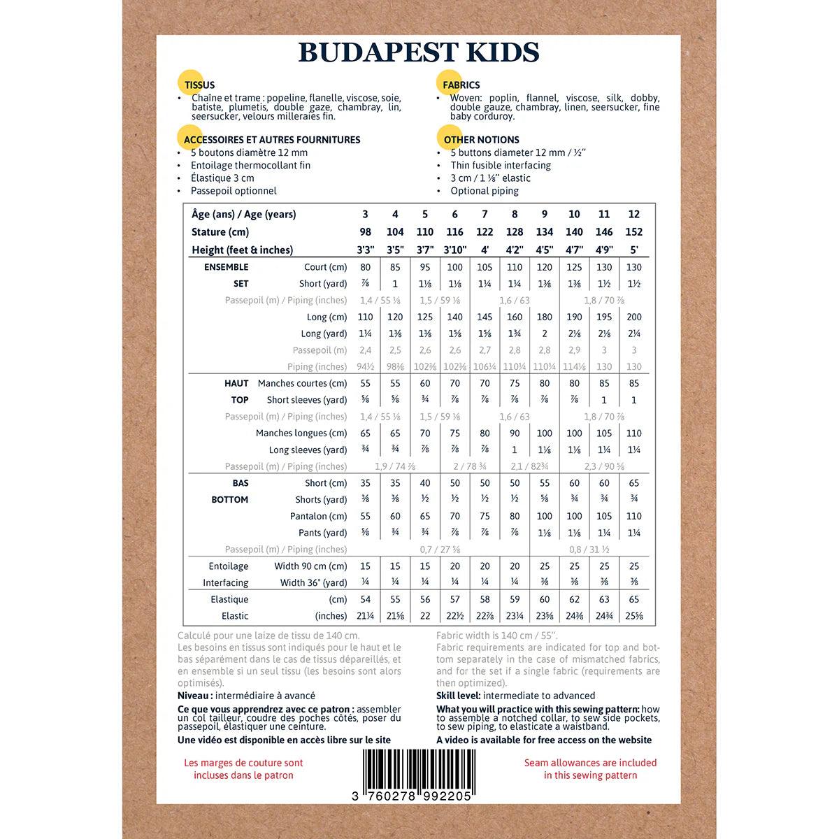 Budest Kids - Ikatee pajamas pattern