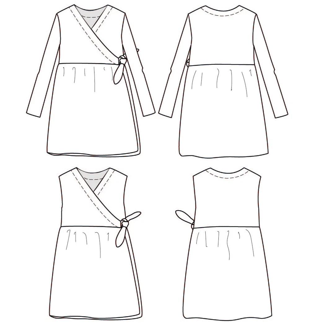 Violet dress pattern - Ikatee