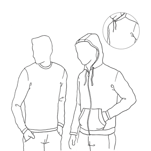 Men's sweatshirt pattern the relaxed - the BG