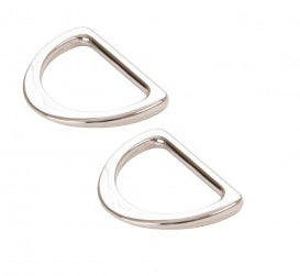 Set of 2 rings by passing 25 mm Silver