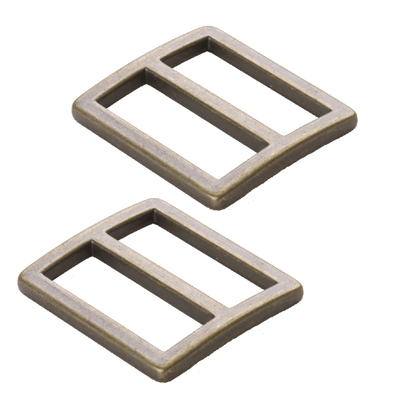 Set of 2 sliding loops 28 x 25 mm ancient brass