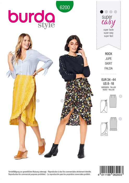 Skirt pattern - Burda 6200