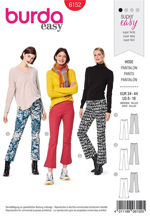 Pants pattern - Burda 6152