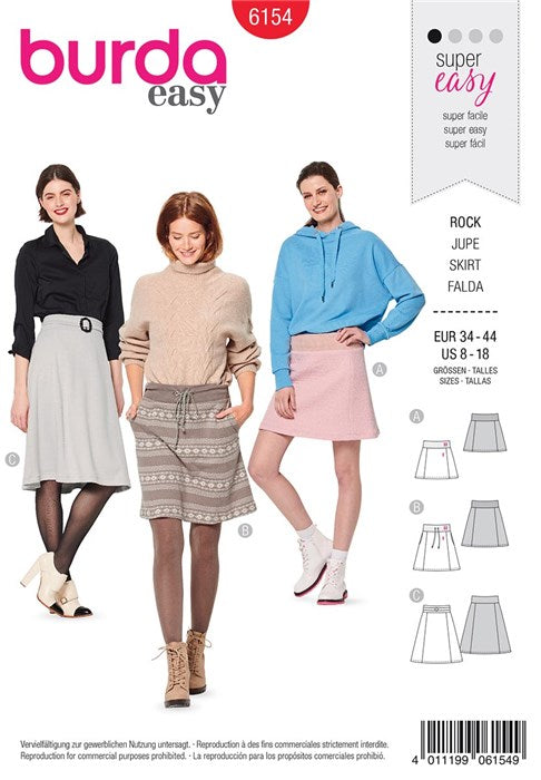 Skirt pattern - Burda 6154