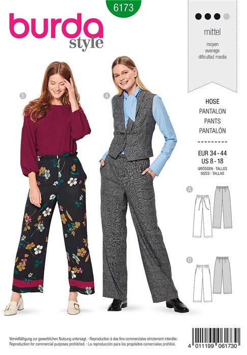 Pants pattern - Burda 6173