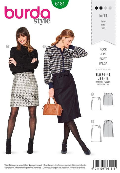 Skirt pattern - Burda 6181