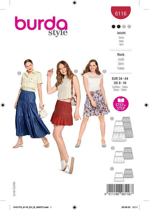 Skirt pattern - Burda 6116