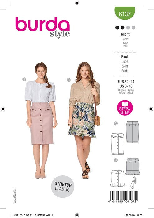 Skirt pattern - Burda 6137