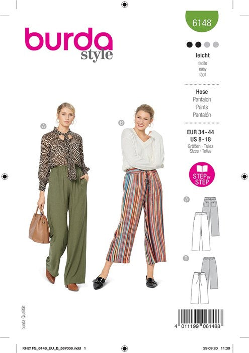 Pants pattern - Burda 6148