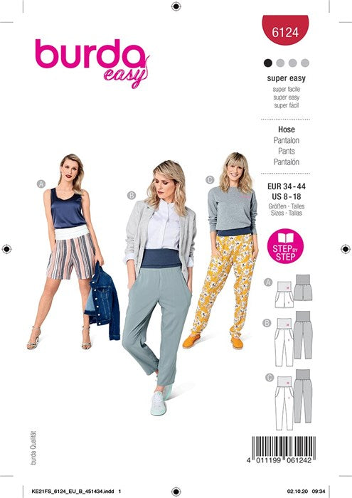 Pants pattern - Burda 6124